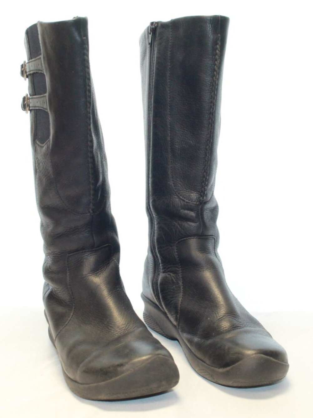 Keen Size 8.5 Black Leather Bern Baby Bern Tall Side Zip Flat Waterproof Boots